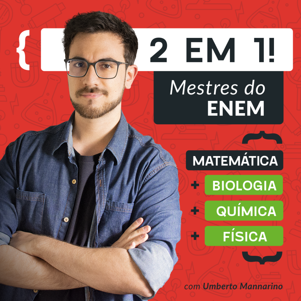 Capa do curso 2 em 1 Mestres do Enem – Umberto Mannarino