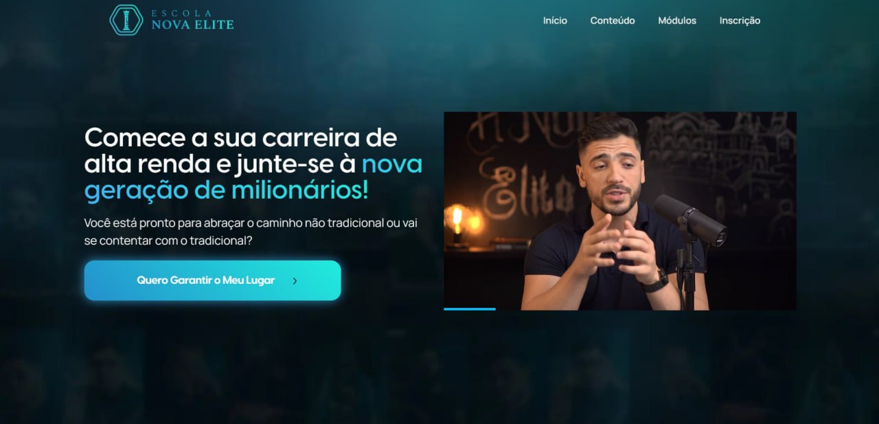 Capa do curso A Nova Elite – Tiago Gomes