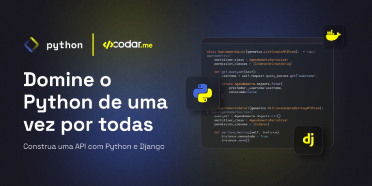 Capa do curso Apis com Python e Django – Codar.me