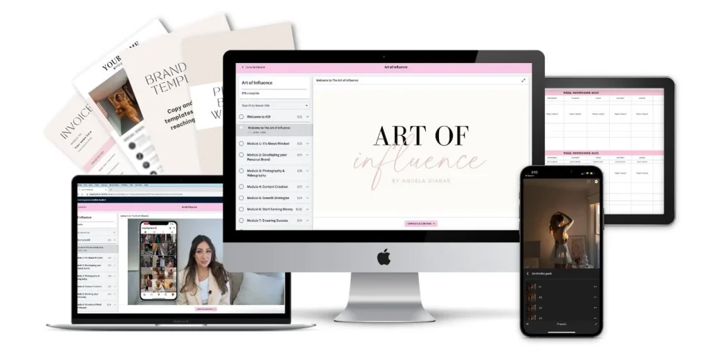 Capa do curso ART OF Influence – Angela Giakas