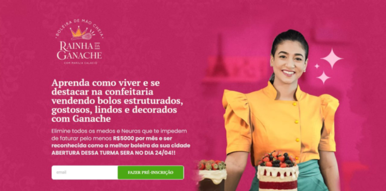 Capa do curso Boleira de Mão Cheia – a Rainha da Ganache