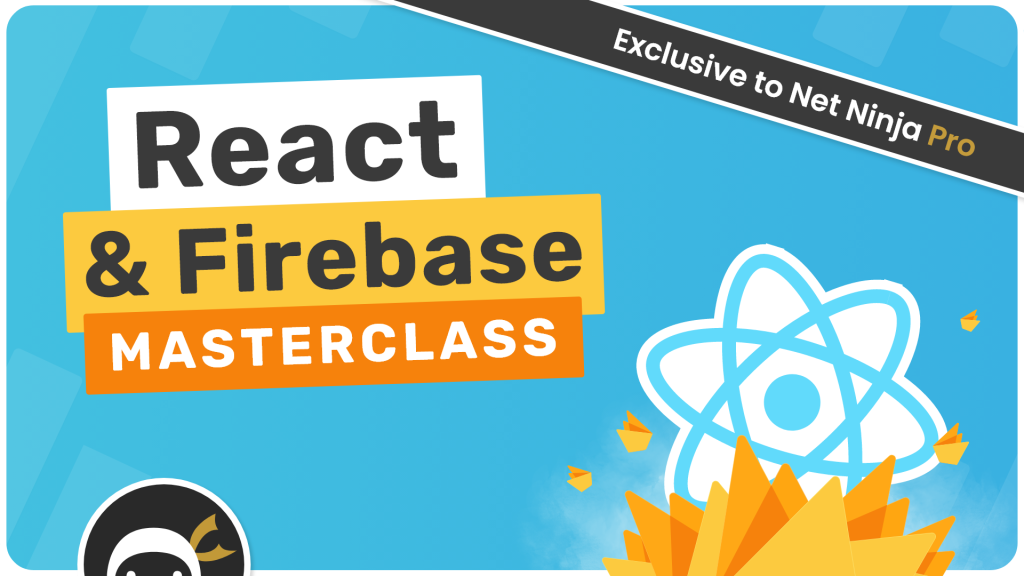 Capa do curso Build WEB Apps With React AND Firebase – NET Ninja