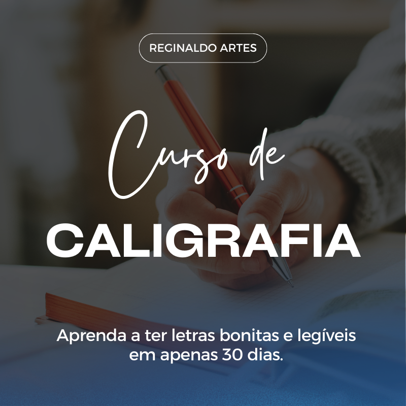 Capa do curso Caligrafia para Crianças – Reginaldo Artes