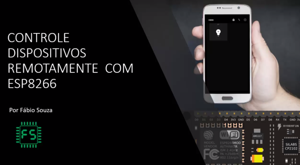 Capa do curso Controle Dispositivos Remotamente com Esp8266