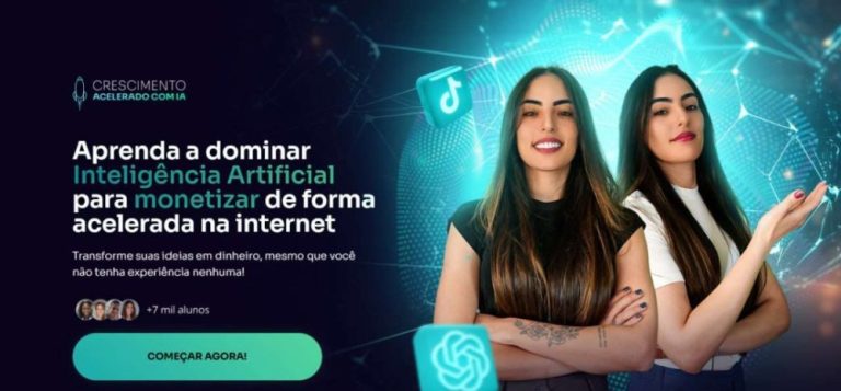 Capa do curso Crescimento Acelerado com IA – Gabi e Rafa