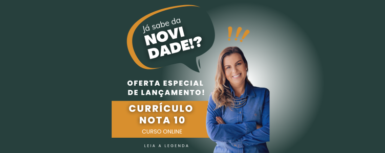 Capa do curso Currículo Nota 10 – Michelle Navarro