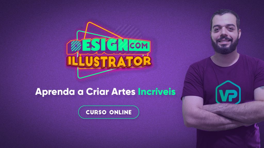 Capa do curso Design com Illustrator – Viana Patrício