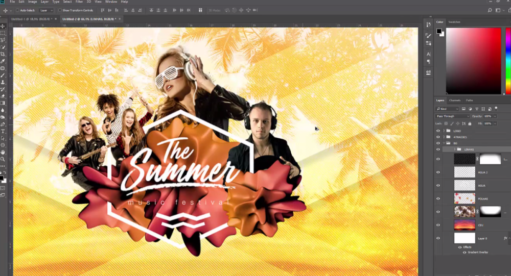 Capa do curso Design de Flyers com o Photoshop – Caio Vinícius