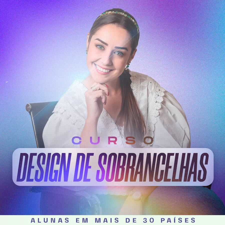 Capa do curso Design de Sobrancelhas – Raquel Barros