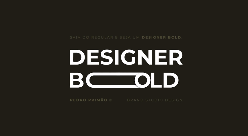 Capa do curso Designer Bold – Pedro Primão