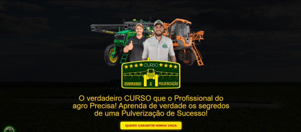 Capa do curso Dominando a Pulverização – Clube do Agro
