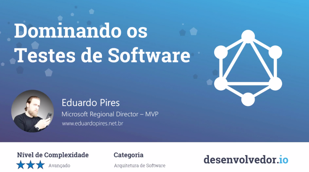 Capa do curso Dominando os Testes de Software – Eduardo Pires