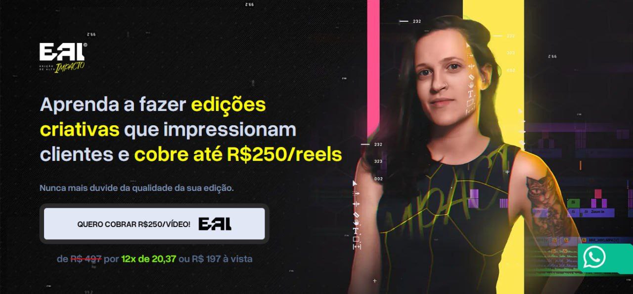 Capa do curso Edição de Alto Impacto – Natasha Editora
