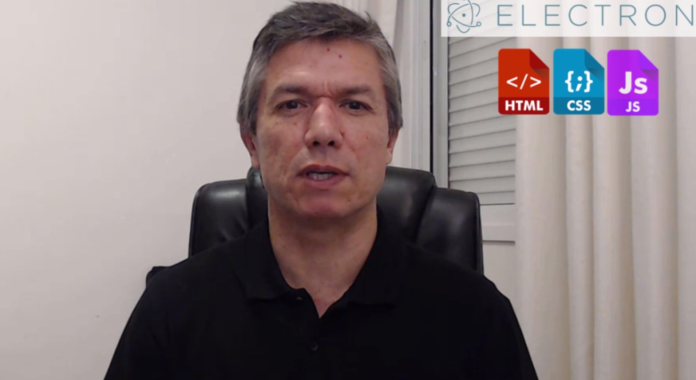 Capa do curso Electron: Aplicações Usando Html+Css+Js – Marcelo Franco