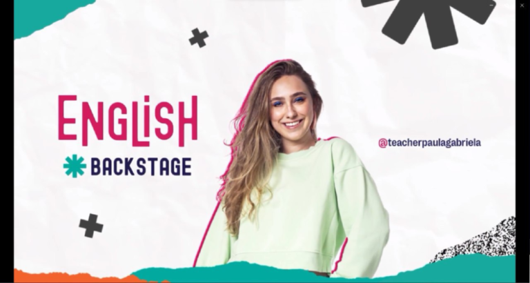 Capa do curso English Backstage – Paula Gabriela