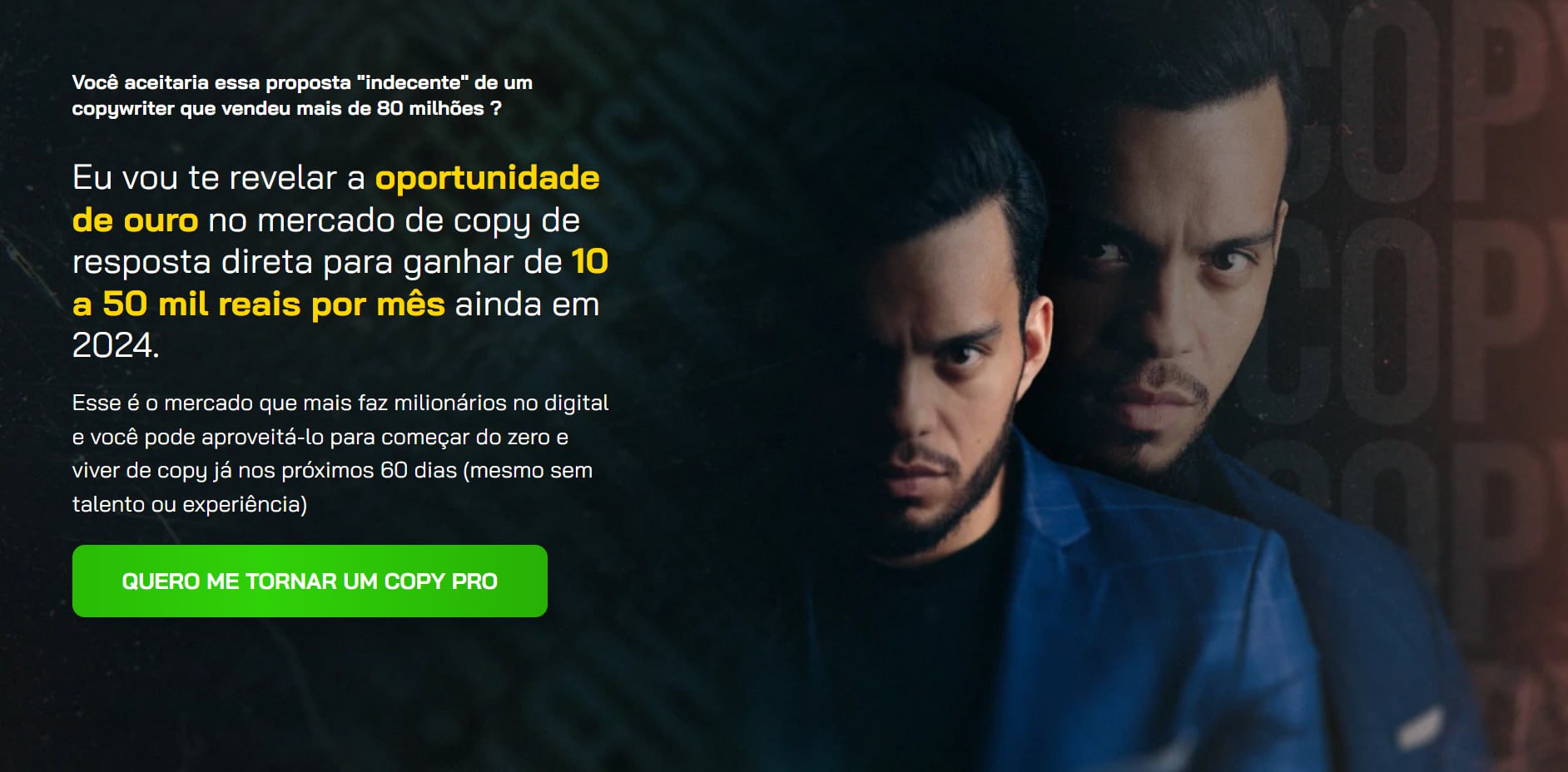 Capa do curso Formação Copy PRO – Tiago Filemon