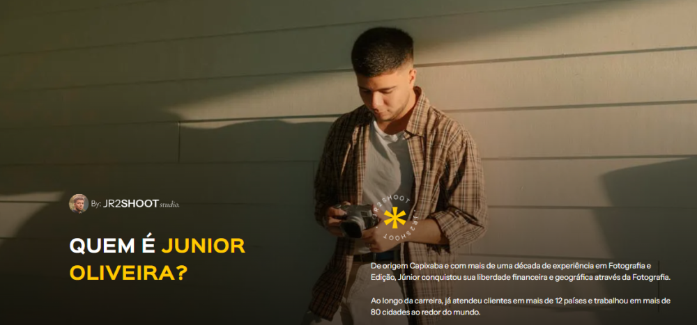 Capa do curso Fotografia: Editando com Jr2Shoot – Jr2Shoot