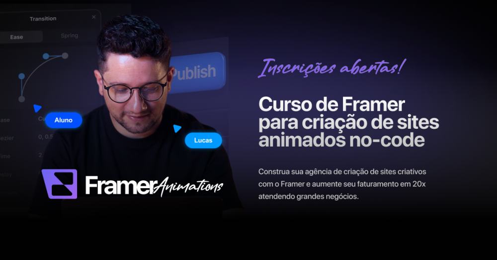 Capa do curso Framer Animations – Lucas Marte