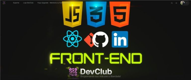 Capa do curso Front END – Devclub