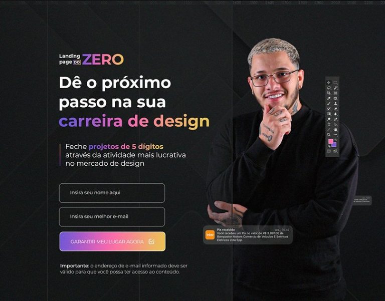 Capa do curso Landing Page do Zero – Alef Miranda