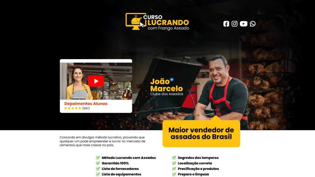 Capa do curso Lucrando com Frango Assado – Clube dos Assados