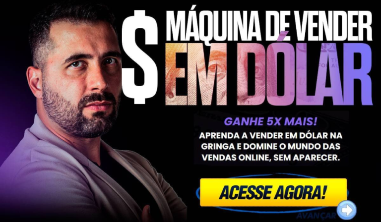 Capa do curso Máquina de Vender em Dólar 2.0 – Caio Calderaro