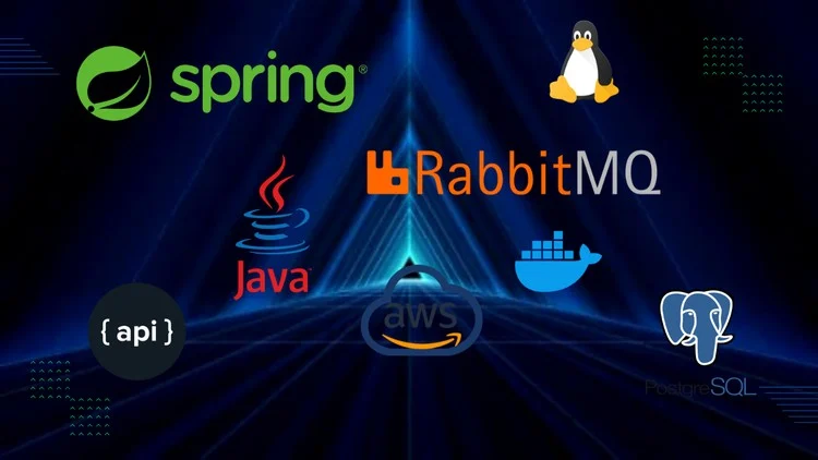 Capa do curso Microsserviços Spring Boot 3 e Rabbitmq – Udemy