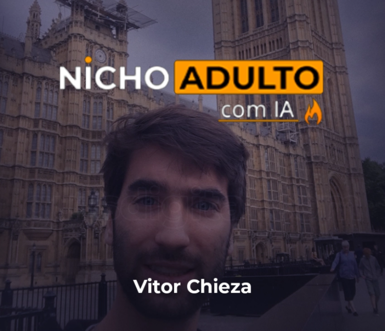 Capa do curso Nicho Adulto com IA – Vitor Chieza