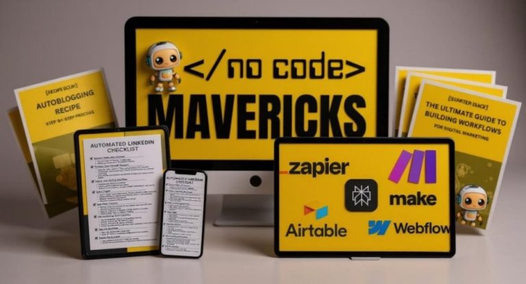 Capa do curso NO Code Mavericks – Justin Brooke