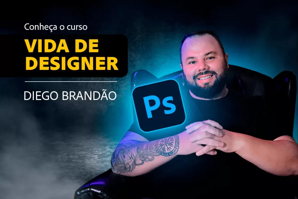 Capa do curso Photoshop e Social Media – Diego Brandão