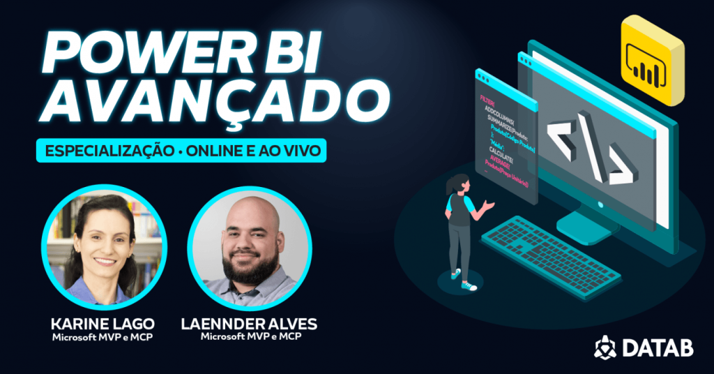 Capa do curso Power BI Elite – Laennder Alves e Karine Lago