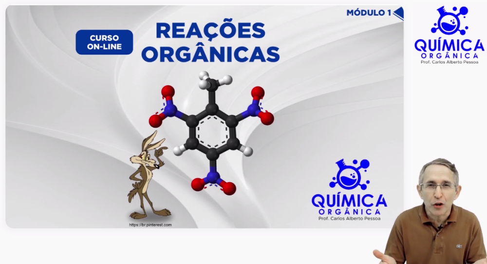 Capa do curso Química Orgânica – Prof. Carlos Alberto
