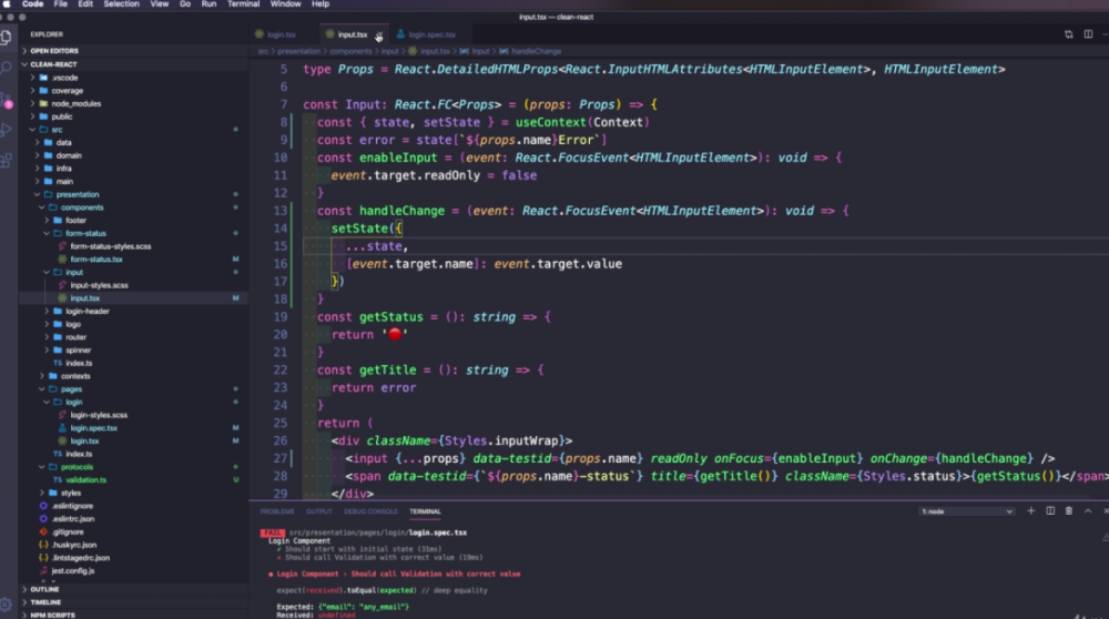 Capa do curso Reactjs + Hooks + Recoil + TDD + Clean Architecture + Solid