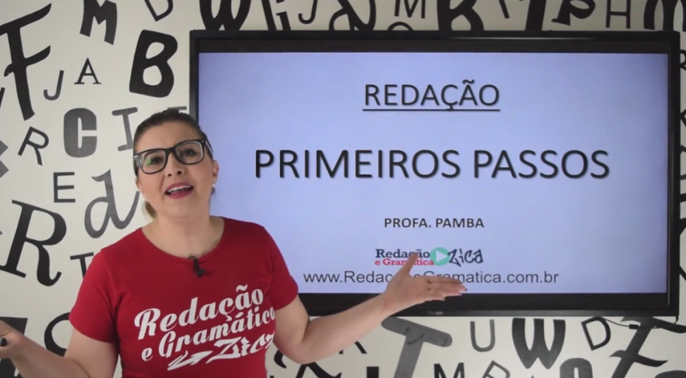 Capa do curso Redação – Profa. Pamba