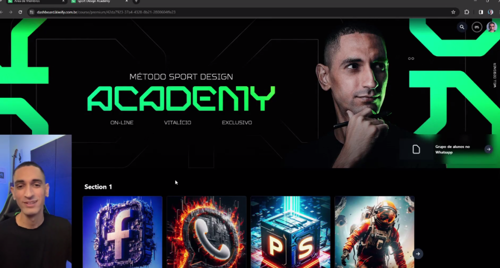 Capa do curso Sport Design Academy – Wellington Sousa