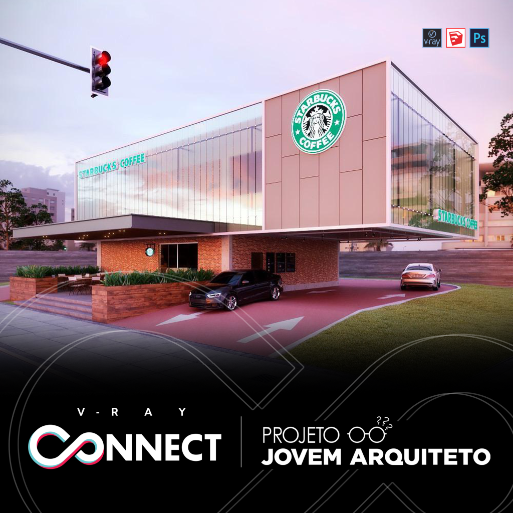 Capa do curso V-Ray Connect – Projeto Jovem Arquiteto