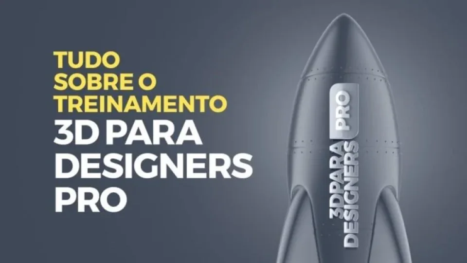 Capa do curso 3D para Designers PRO