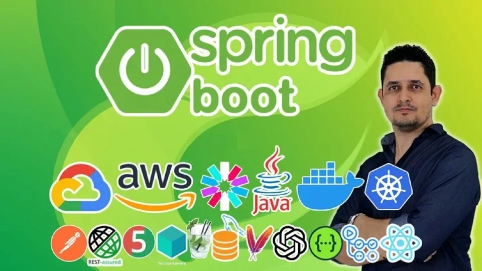 Capa do curso Spring Boot 3, Java e Docker – Leandro Costa
