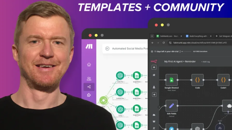 Capa do curso AI Automations & Agent Templates – Fabian Markl
