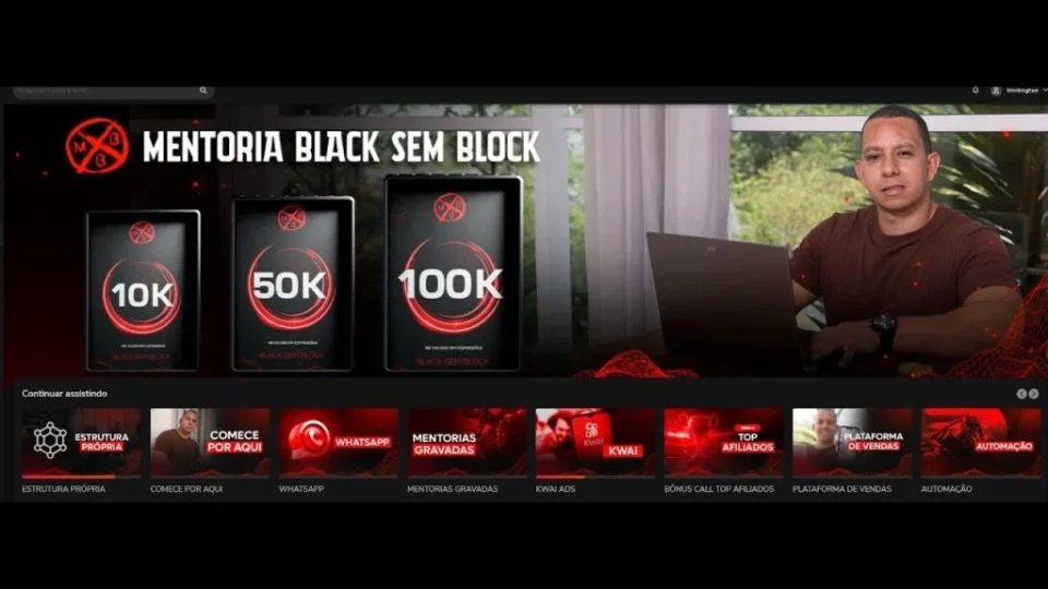 Capa do curso Mentoria Black SEM Block – Wellington Cruz