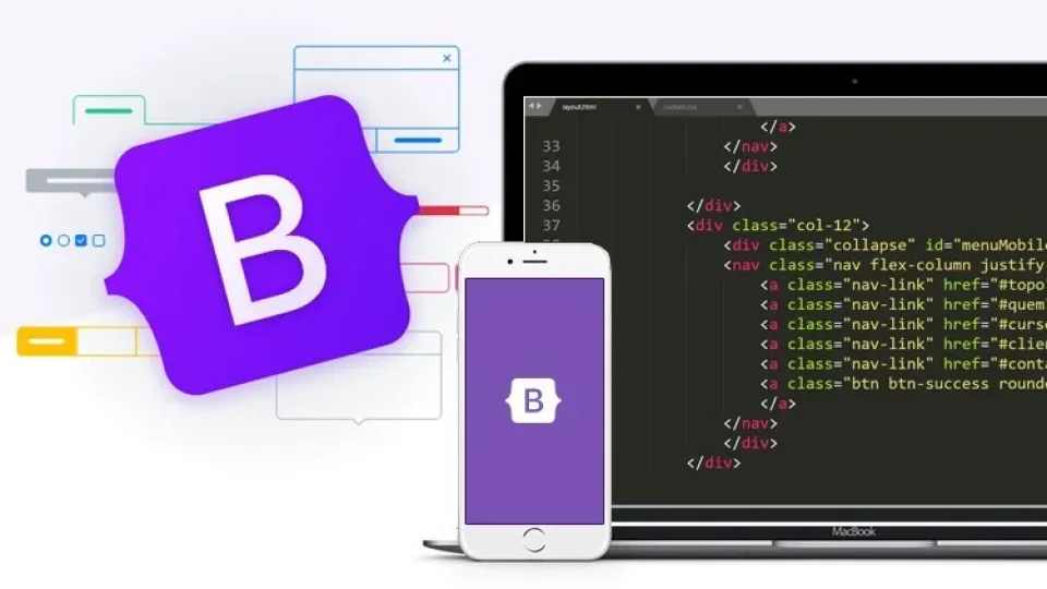 Capa do curso Bootstrap 5 – Roberto Oliveira