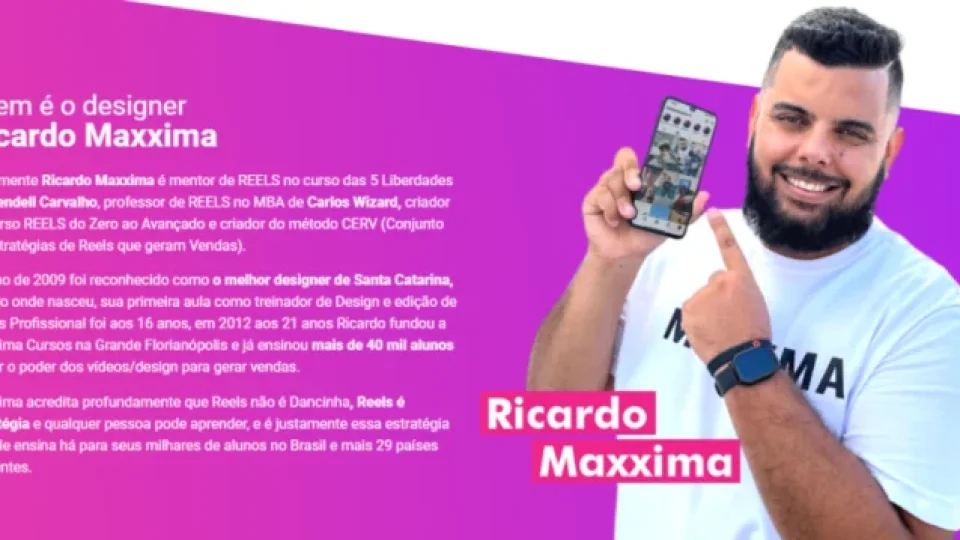 Capa do curso Reels do Zero ao Avançado – Ricardo Maxxima