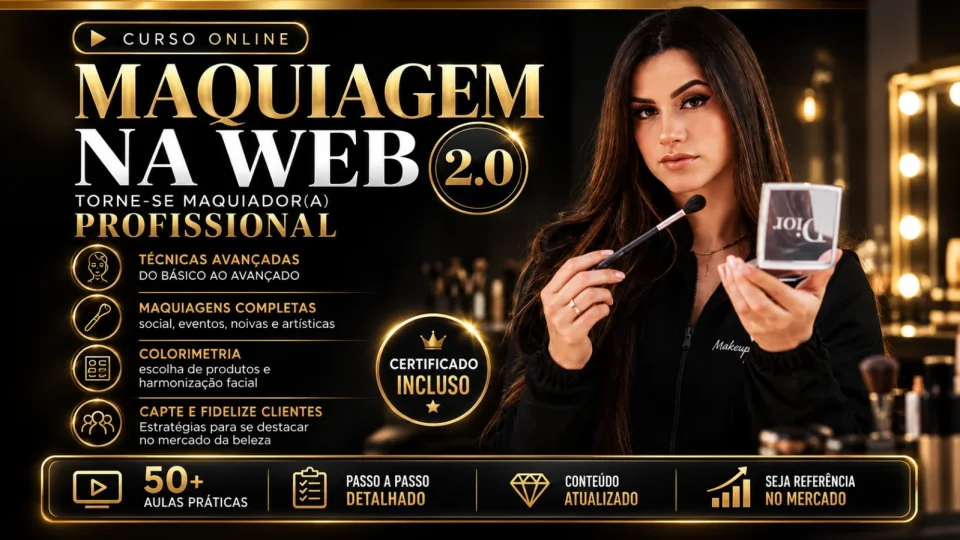 Capa do curso Maquiagem Profissional: Fundamentos e Técnicas Avançadas