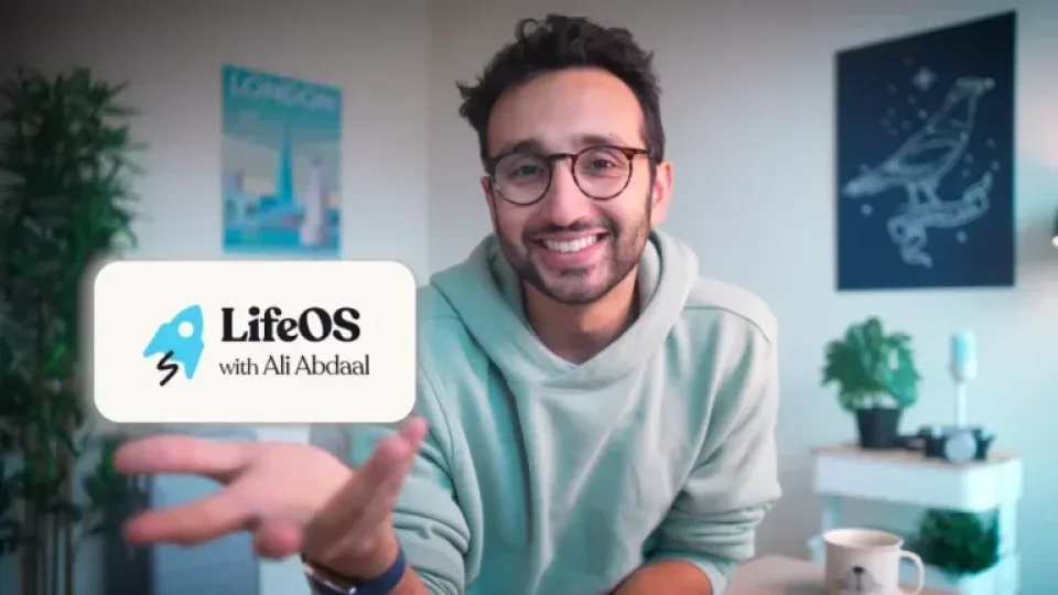 Capa do curso Lifeos – ALI Abdaal