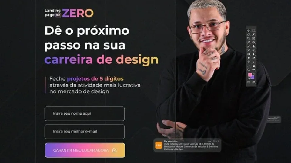 Capa do curso Landing Page do Zero – Alef Miranda