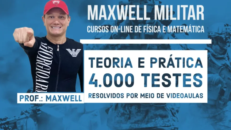 Capa do curso Física e Matemática – Maxwell Militar