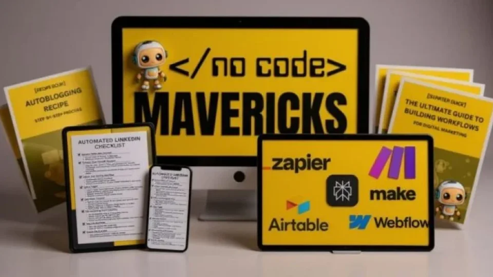 Capa do curso NO Code Mavericks – Justin Brooke