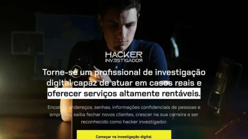 Capa do curso Hacker Investigador – Bruno Fraga