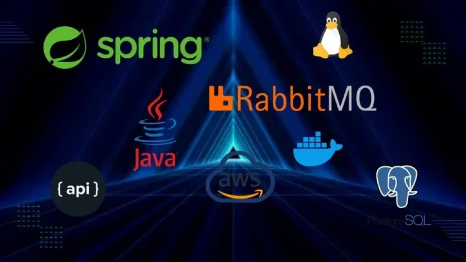 Capa do curso Microsserviços Spring Boot 3 e Rabbitmq – Udemy