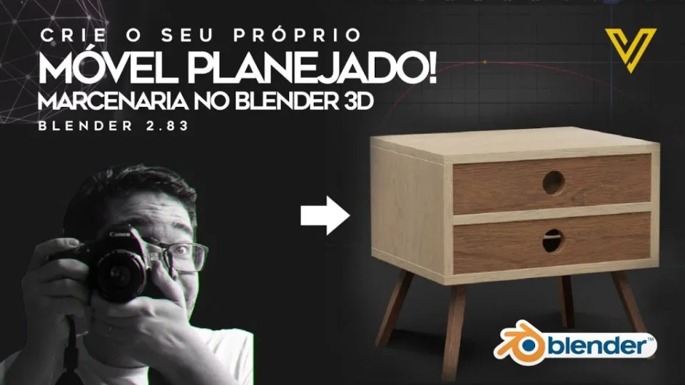 Capa do curso Blender 3D para Móveis Planejados – 3D Green